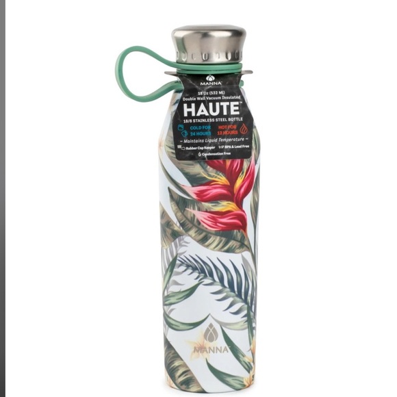 MANNA 18oz STAINLESS STEEL INSULATED BOTTLE HOT & COLD NWT - Picture 1 of 3